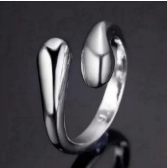 925 Sterling Silver Plated Waterdrop Jewelry Set Bracelet Necklace Earrings - Picture 9 of 14